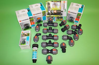 GARDENA  Pipeline Verbinder L- / T-Stück Winkel Adapter Anschlussdose - Auswahl