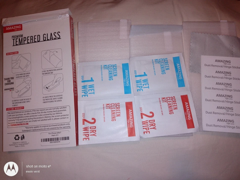 Pack de 3 protectores de pantalla de vidrio templado para iPhone 6/6s/7 Foto 2 de 2