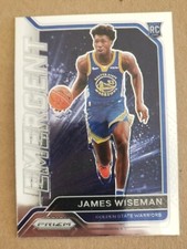 2020-21 Panini Prizm Emergent #13 James Wiseman RC Rookie Warriors