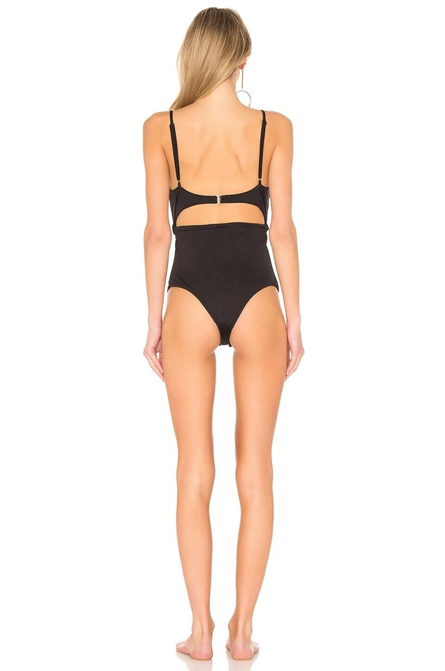 Mara Hoffman L36338 Womens Black Kia Cut Out One Piece Swimsuit Size XS - Image 2 of 4