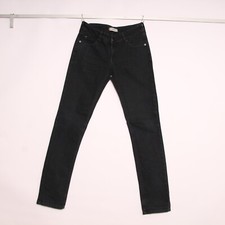 Levi's 571 Slim Fit W30 L34 Usagé Vintage (Cod.D2340) Jean En Denim Femme Noir