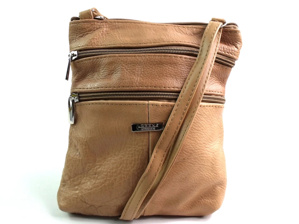 LADIES GIRLS NEW GENUINE LEATHER CROSSOVER BODY BAG SHOULDER BAG PURSE SATCHEL  - Image 3 of 4