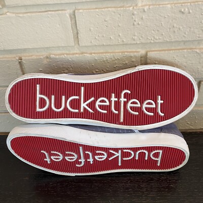 Bucketfeet Mens Size 12 Slip On Canvas Sneaker Print Rubber 