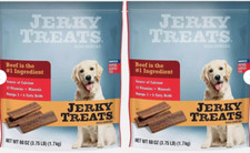 Real Beef Jerky Treats Tender American Dog Snacks 60 oz, 2-count