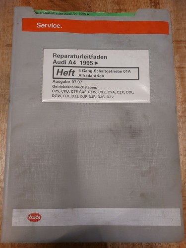 Reparaturleitfaden 5 Gang Schaltgetriebe 01A Allradantrieb Audi A4 1995 >