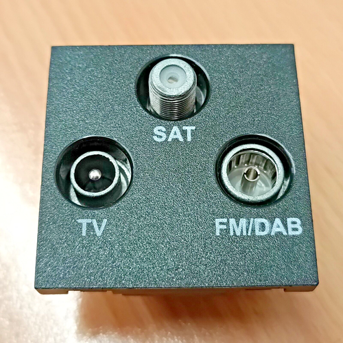 TV FM Satellite DAB Aerial Triplex Euro Data Module Outlet Hamilton MOD ...