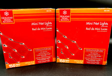 Holiday Home Accents Mini Net Lights   Clear Bulbs   150 Lights   2 Boxes