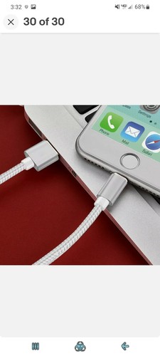 5 PACK 3,6, 10 FT Heavy Duty Braided USB Charger Cable Cord For iPhone redgray - Picture 5 of 6