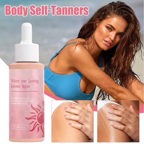 Sunless Tanning Drops Tanning Drops For Dark Fake Tan 60ml Sunless Tanning Drops - Foto 2 di 12