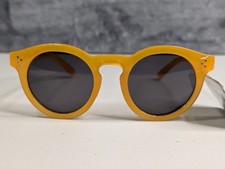 Oversized Round Sunglasses Women's Circle Frame Designer Yellow Browline Trend