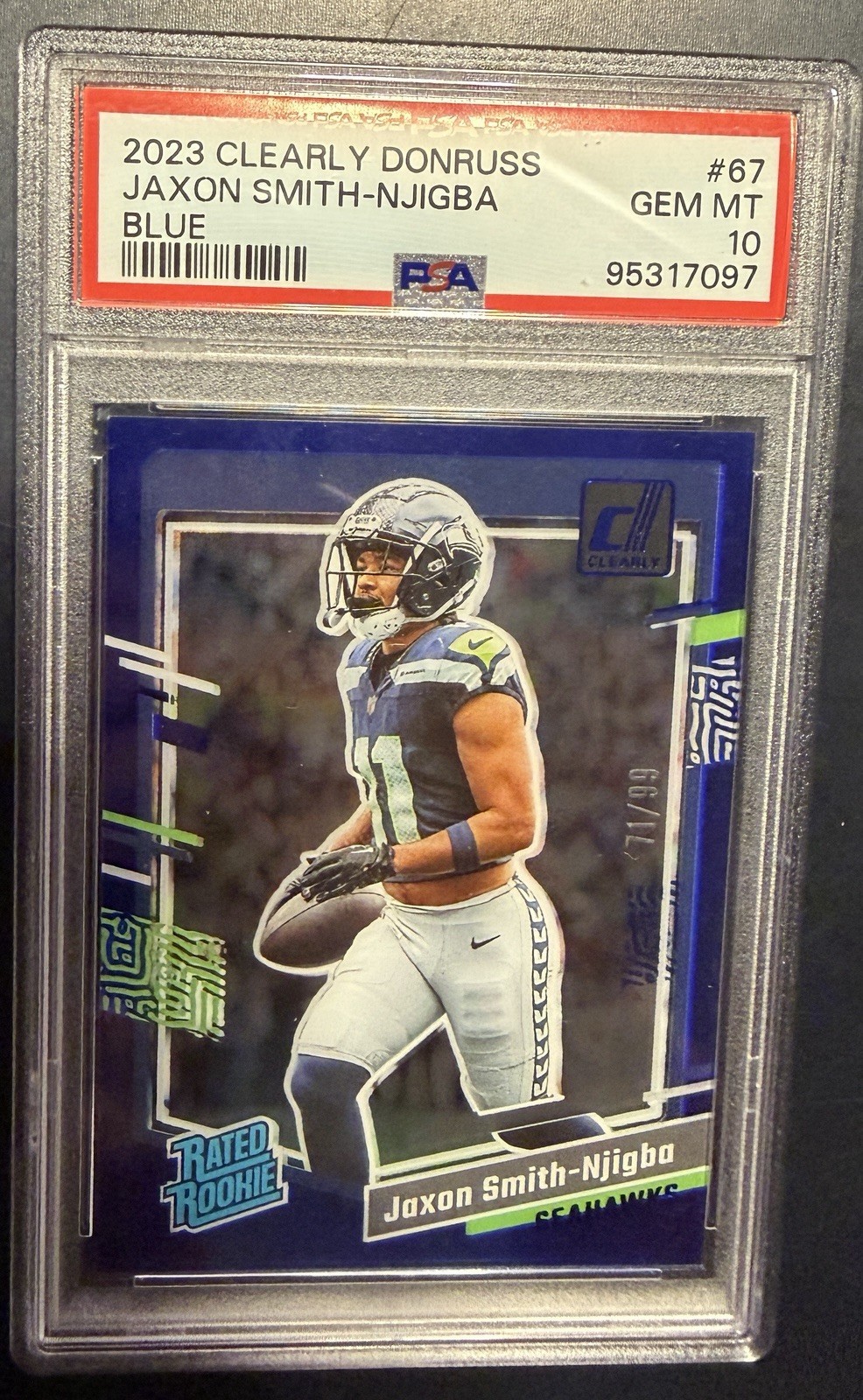 Jaxon Smith-Njigba Panini Clearly Donruss #67 Blue