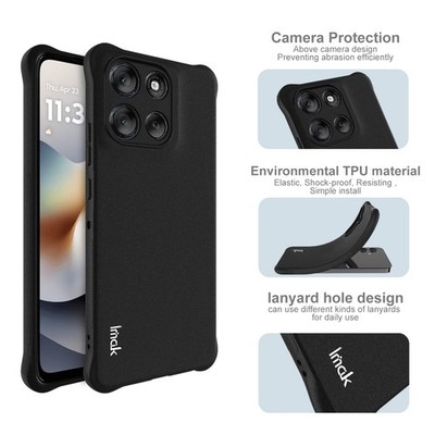 IMAK For Moto G86 Power 5G, Shockproof 4 Airbags Sandy Matte Soft Case Cover