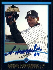 2001 Bowman #196 Adrian Hernandez - On Card Autograph