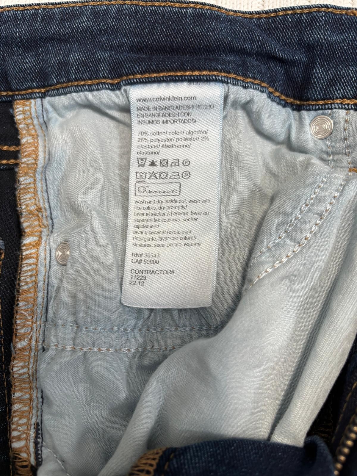 Calvin Klein Men’s Slim Fit Jeans Blue Denim W34 L32 Stretch image 5