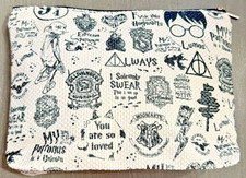 Harry Potter Zippered Cosmetic/Travel Bag Flat Bottom 2 Sided Graphics New