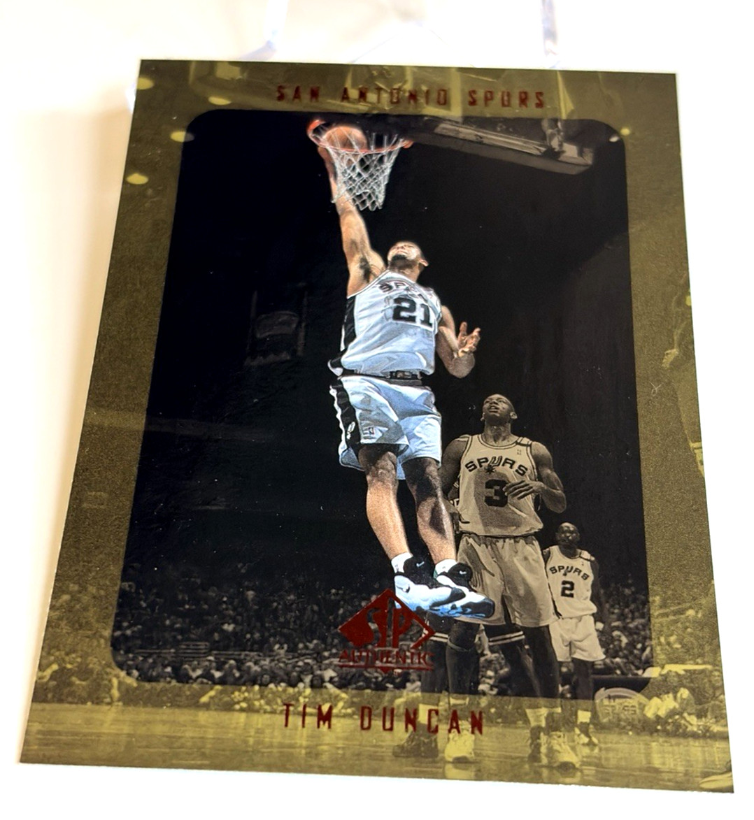 1997-98 SP Authentic Tim Duncan Rookie Foil #128 San Antonio Spurs HOF