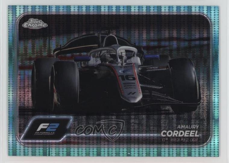2024 Topps Chrome Formula 1 F2 Cars Aqua Sonar Refractor /150 Amaury Cordeel j8o