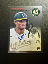 Esteury Ruiz 2023 Topps Chrome Platinum Auto Rookie Card Sports Memorabilia. rookie card picture