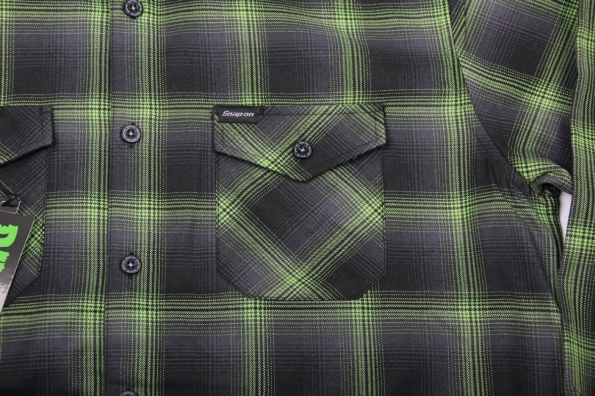 Snap-On Tools Dixxon Flannel ZOMBIE Shirt Green Black Limited