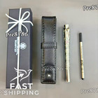 Montblanc Silver Ballpoint Pen Engraved Barrel w/ Box Leather Pouch & Refill — photo 4