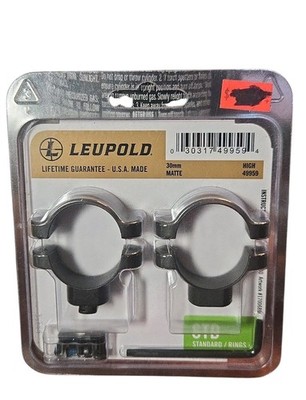 Leupold STD Rings 30mm High Matte Black 49959 