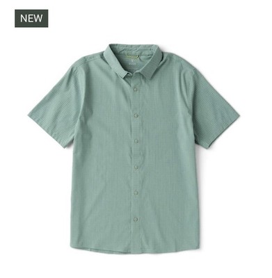 2026 Men s Roark Bless Up Shirt XL Dusty Green Breathable Perforated Shirt Butto