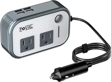 FOVAL 200W Car Power Inverter DC 12V to 110V AC Converter with 4 USB Ports