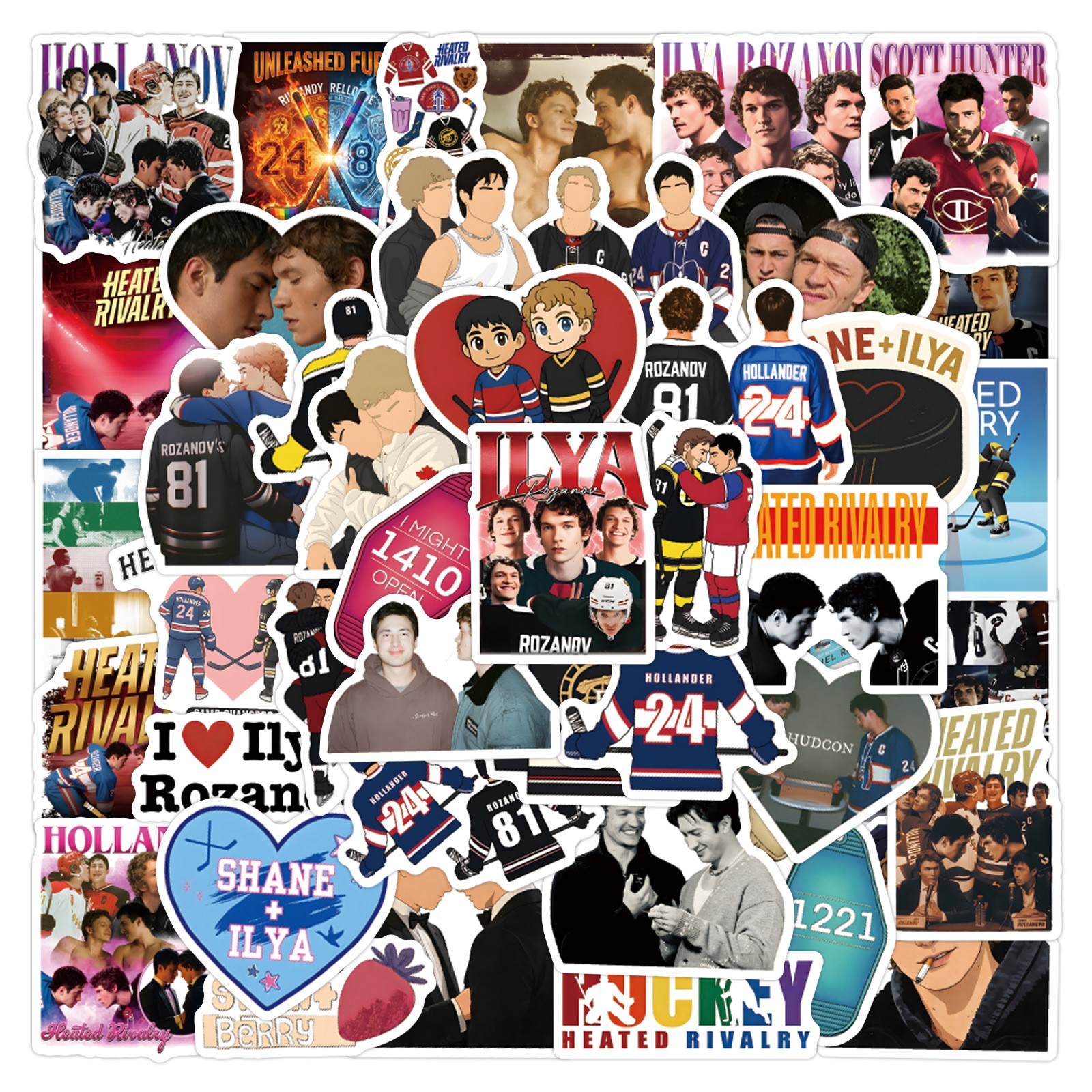 60 Heated Rivalry Stickers Kawaii Funny Gift Waterproof Stickers