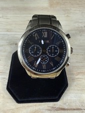 Mens Fossil Flynn Chronograph Watch BQ1733IE Gold-tone, black dial