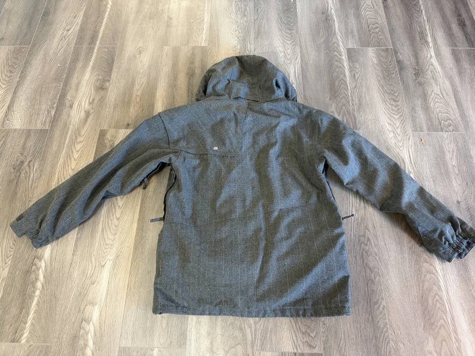 686 Snowboard Coat Mens Large ACC Tiger Ski Jacket Parka Lined Hooded Snow Woven - Image 2 of 4