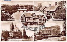 Stratford-on-Avon Multiview RP um 1951 Postkarte (F216)