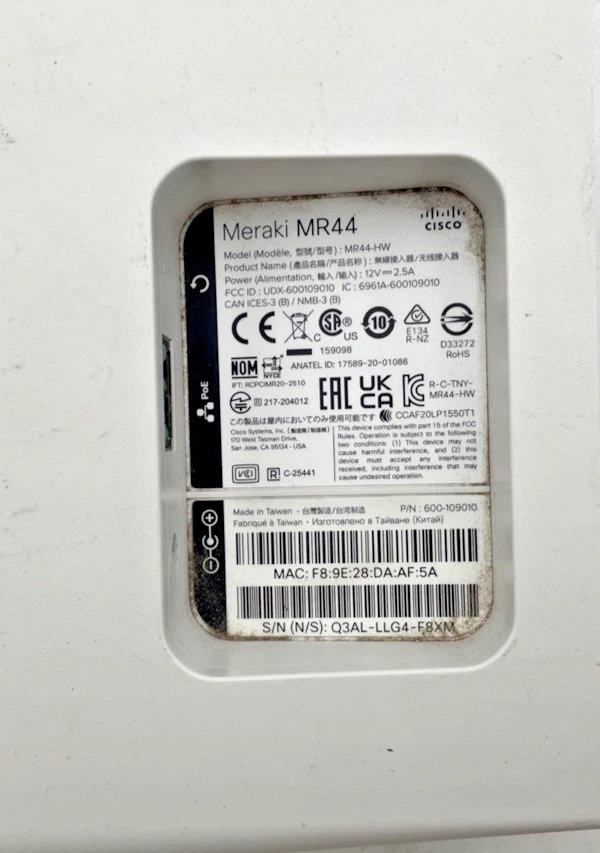 Cisco Meraki MR44-HW P/N 600-109010 Access Point - Image 3 of 4