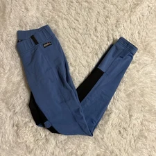 Women’s Medium Blue/Black Kerrits Full Seat Horseback Riding Tights Breeches