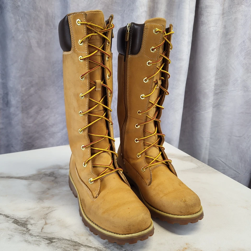 Timberland Botas de Trail Hasta la Rodilla con Cordones Trigo Asfalto Niña Talla 6/Mujer 8 Foto 2 de 4