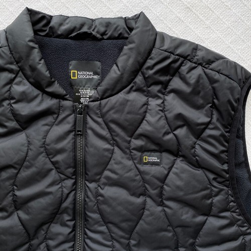 National Geographic Quilted Vest Fleece Lining Insulated Full Zipper Men's XXL - Foto 5 di 13