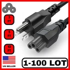Lot of 1-100 AC 3 Prong Laptop Power Cord 3FT 5FT 10FT 125V C5 Premium Cable
