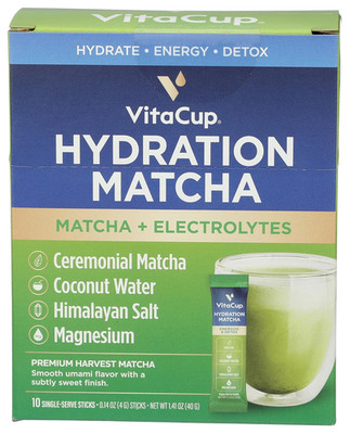 Hydration Matcha Sticks with Electrolytes - 10 Pack of 12