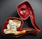 XIXè. PIPE ECUME DE MER. GAULOIS VERCINGETORIX. TB ETAT. ECRIN D'ORIGINE. 16 CM