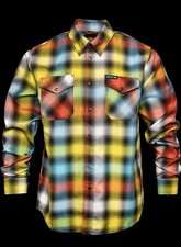 DIXXON, NOTYERTYPICAL,Multi Colored Check Plaid Flannel Shirt,2XL,NIB,Ship Ready