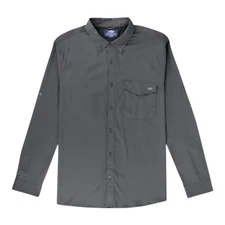 AFTCO Palomar Tech Vented Long Sleeve Fishing Shirt Charcoal Gray Sz Large L NWT