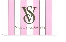 Victoria's Secret VS Light Pink & White Stripes Gift Card No $ Value Collectible
