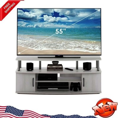 Entertainment Stand Adjustable Shelf Heavy Duty TV Stand Media Control Table NEW