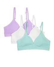 Fruit of the Loom Girls' 3-Pack Soft and Smooth Training Bra