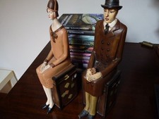 Fermalibri per libreria, mensola vetrina tavolo stile deco modernariato vintage