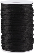 3MM 55 Yards Black Nylon Cord, Wind Chime Cord for Bracelet Necklace