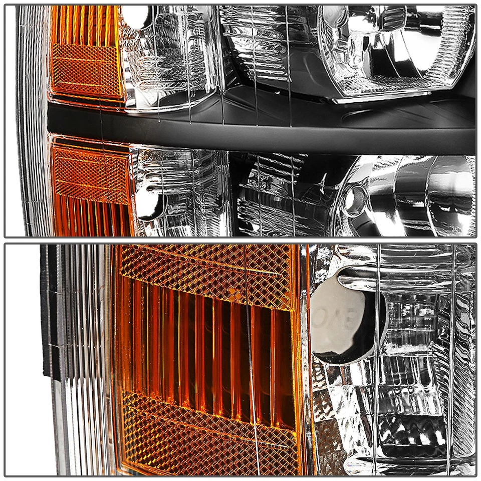 PARA 07-14 CHEVY SILVERADO CARCASA NEGRA FARO LATERAL ÁMBAR + FAROS TRASEROS LED COMPLETOS Foto 4 de 4