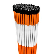 Driveway Markers Snow Stakes 100 Pack of 48 Inch Long Orange Reflective Markers