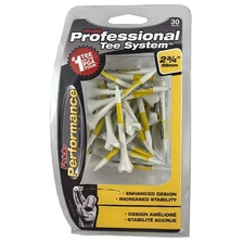 	Pride Performance Professional Tee System Plastic Golf Tees 30 Count  Yellow	