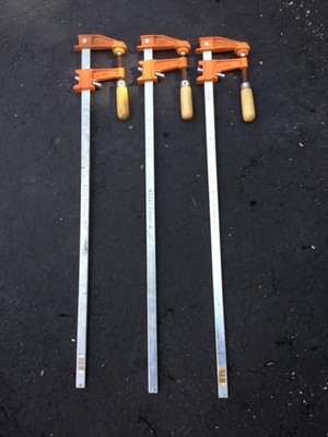 Set Of 3 Vintage Jorgensen #3724 Woodworking Clamps 24'' Made in USA VGC