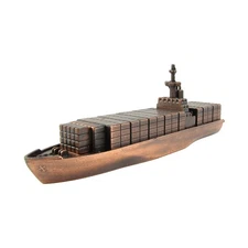 Bronze Metal Container Cargo Ship Replica Die Cast Novelty Toy Pencil Sharpener
